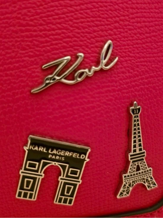 Karl Lagerfeld Paris French Rose Crossbody Clutch Bag Paris Pins Wristlet NWT - Picture 5 of 12